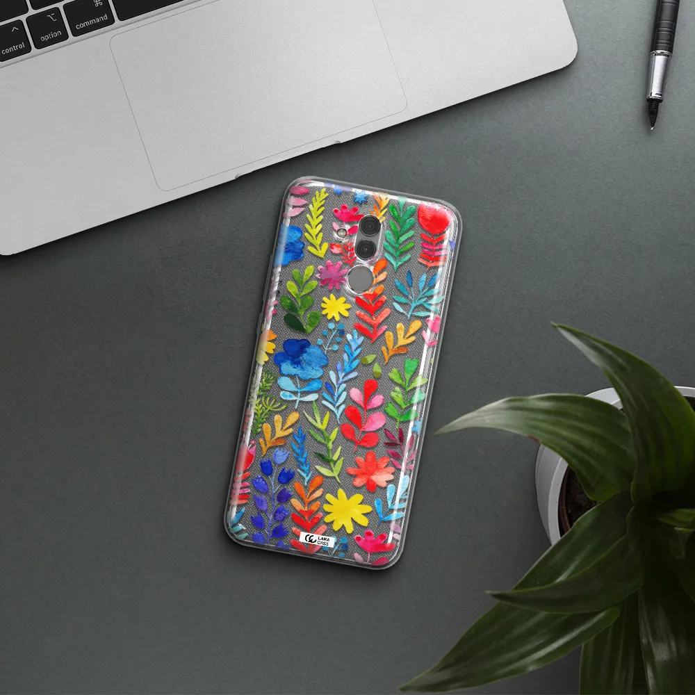 Colorful Watercolor Flowers Huawei Mate 20 Lite Clear TPU Case