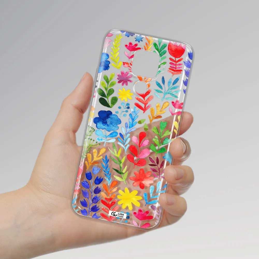 Colorful Watercolor Flowers Huawei Mate 30 Lite Clear TPU Case