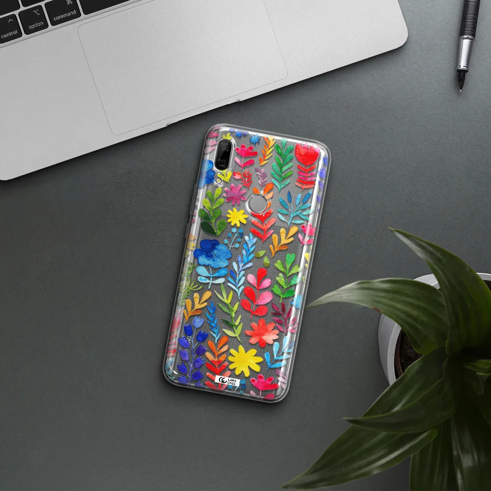 Colorful Watercolor Flowers Huawei P Smart Z Clear TPU Case