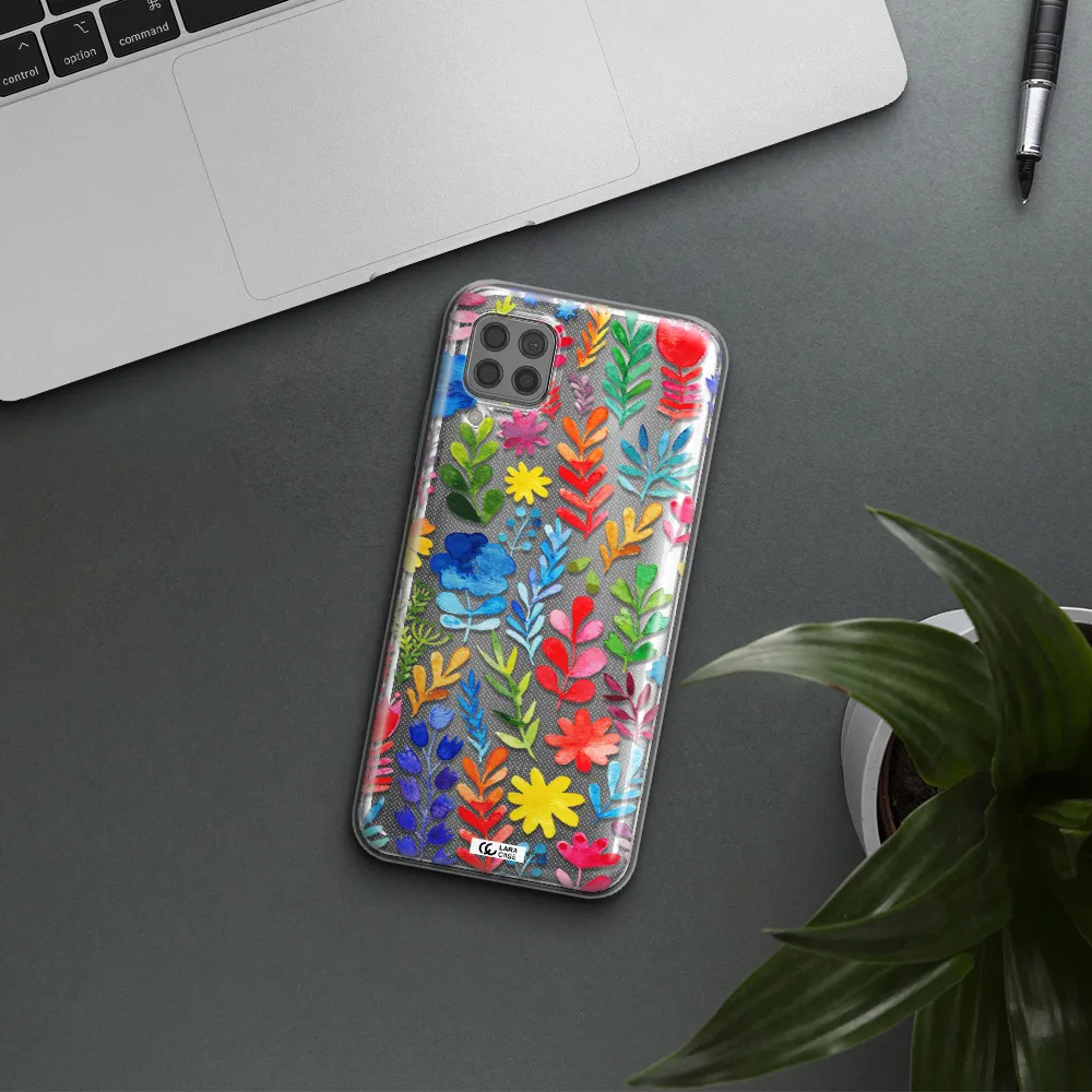 Colorful Watercolor Flowers Huawei P40 Lite Clear TPU Case