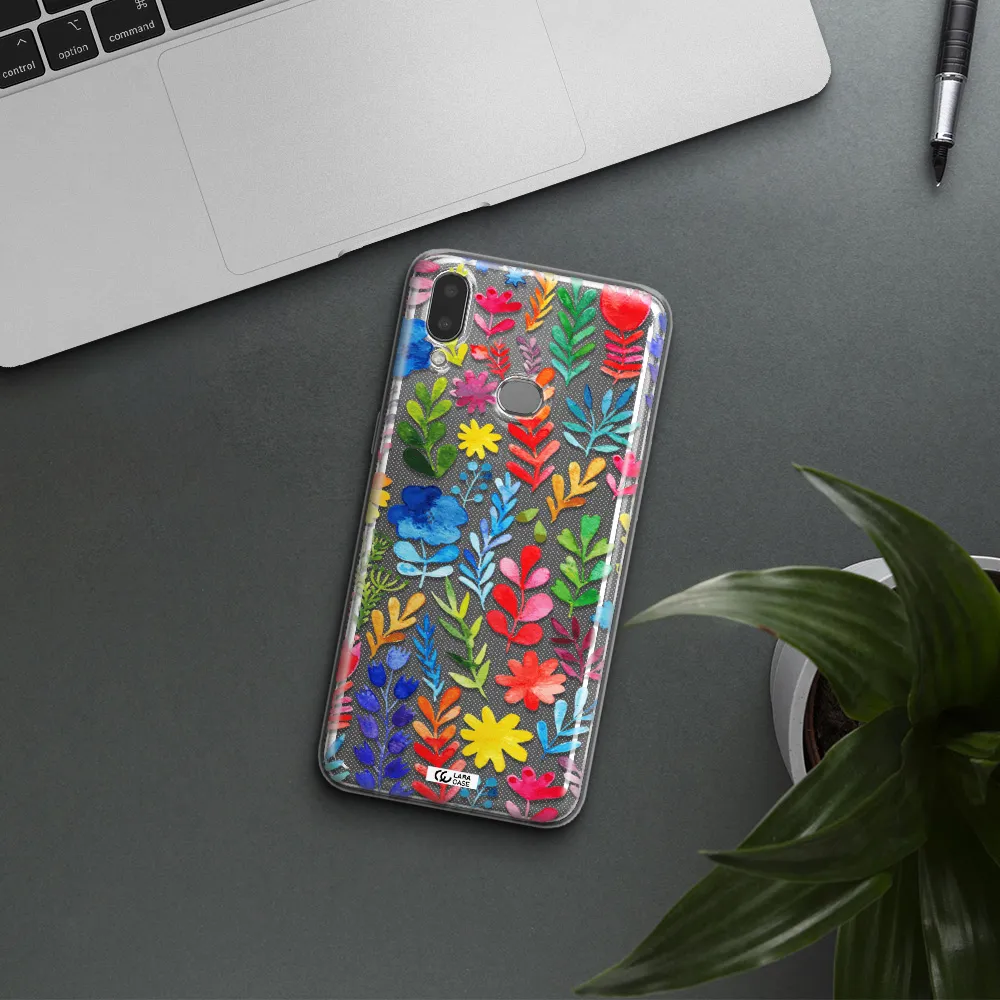 Colorful Watercolor Flowers Samsung A10S Clear TPU Case