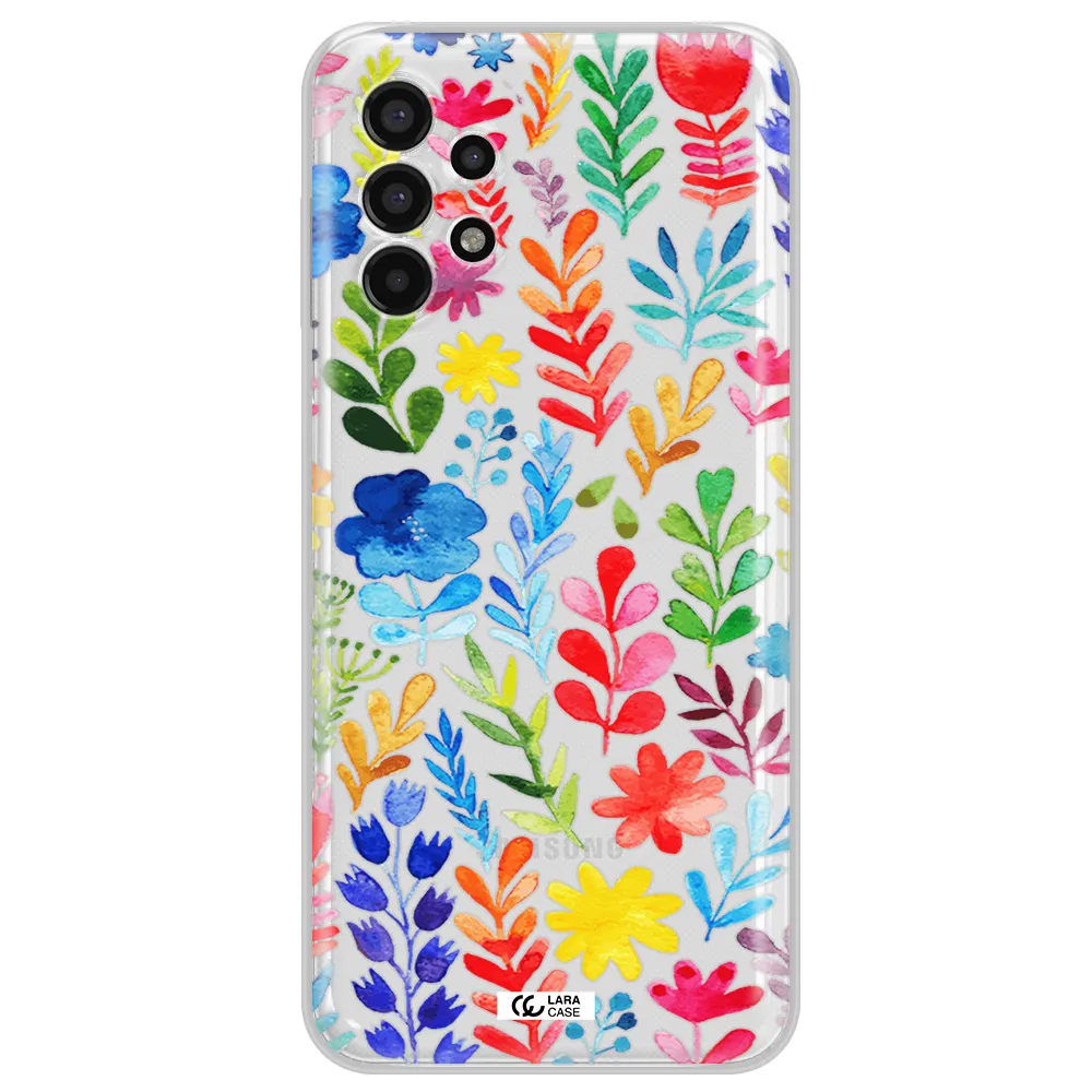 Colorful Watercolor Flowers Samsung A13 4g Clear TPU Case