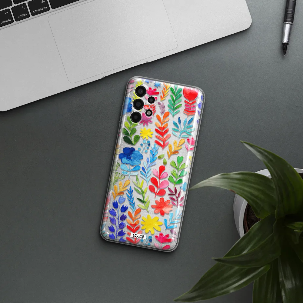 Colorful Watercolor Flowers Samsung A13 4g Clear TPU Case