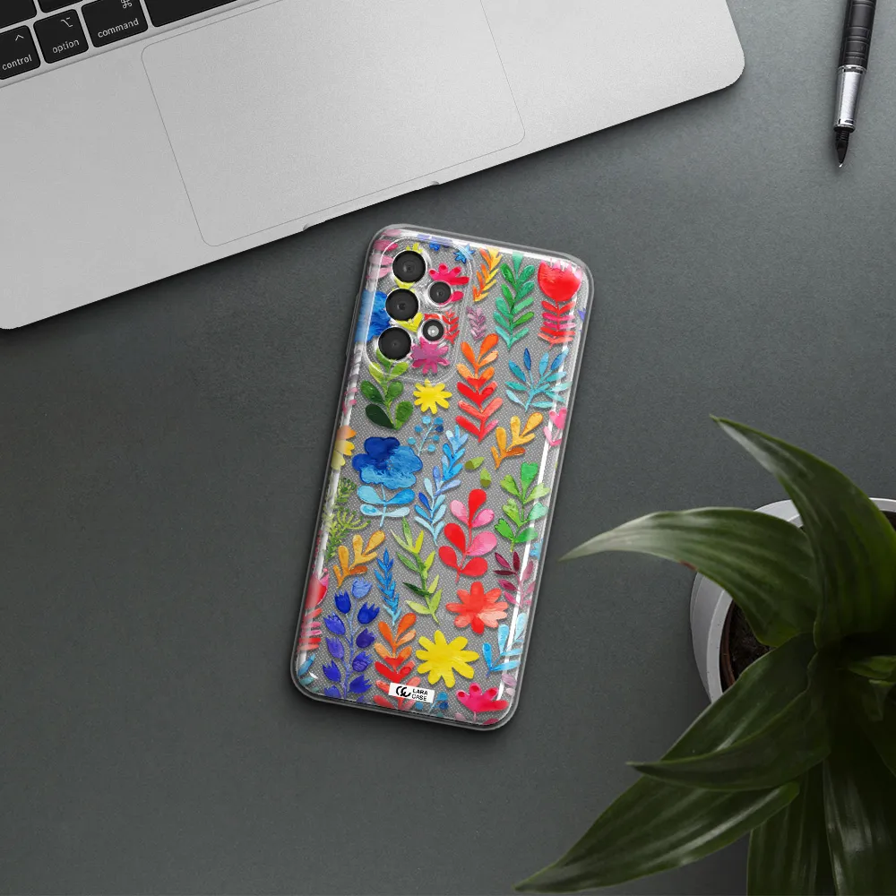 Colorful Watercolor Flowers Samsung A23 5G Clear Tpu Case