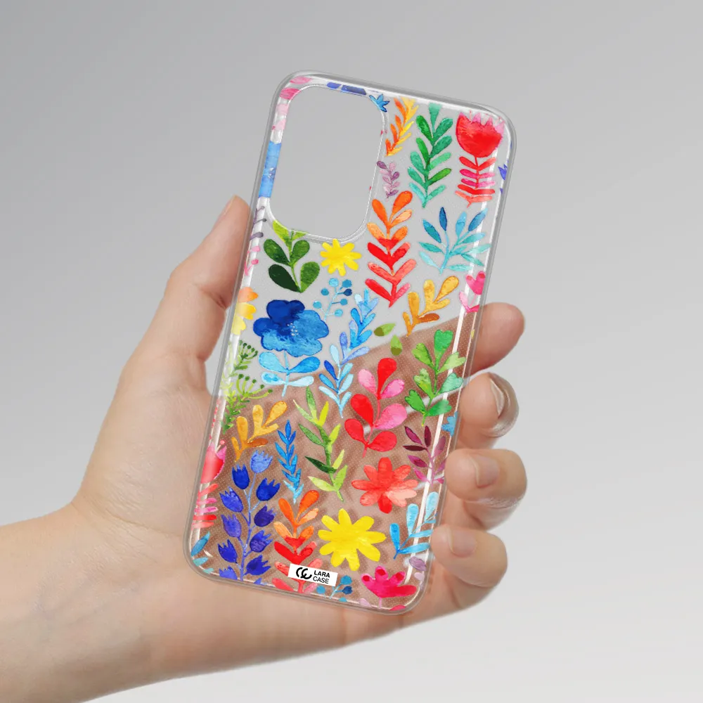 Colorful Watercolor Flowers Samsung A33 Clear TPU Case