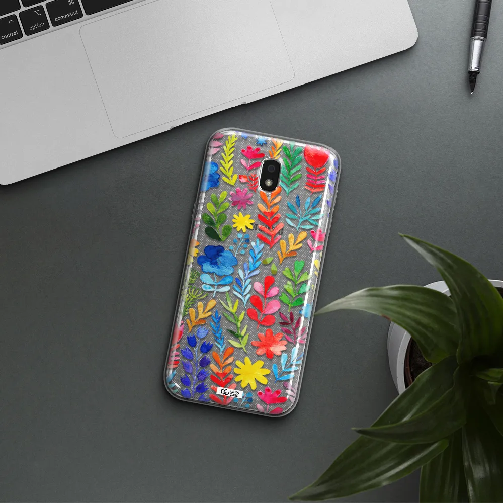 Colorful Watercolor Flowers Samsung J5 2017 Clear TPU Case