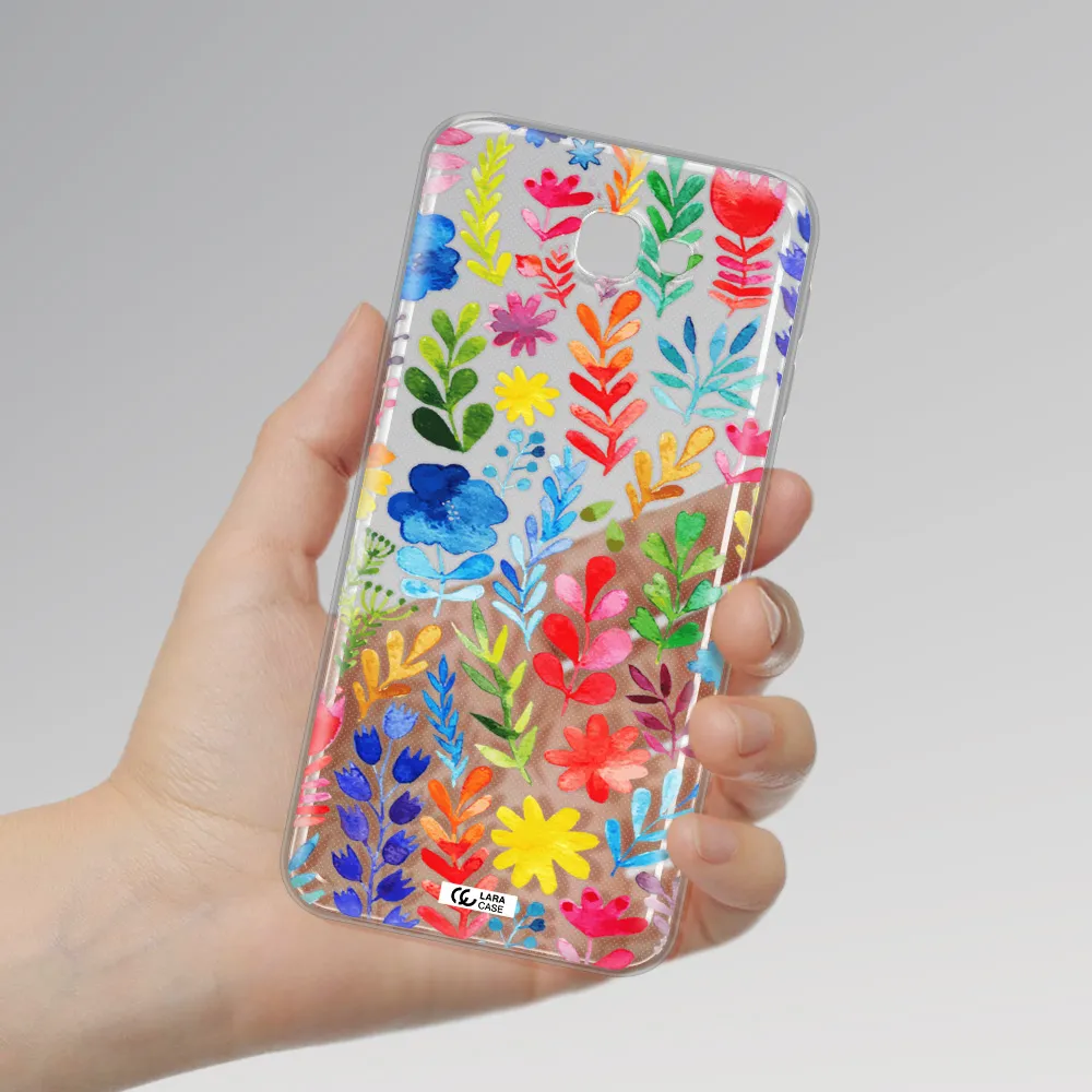 Colorful Watercolor Flowers Samsung J5 Prime Clear TPU Case