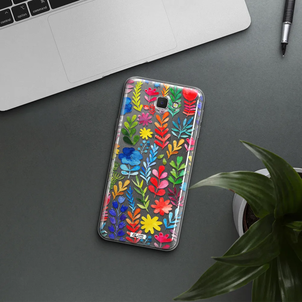 Colorful Watercolor Flowers Samsung J5 Prime Clear TPU Case