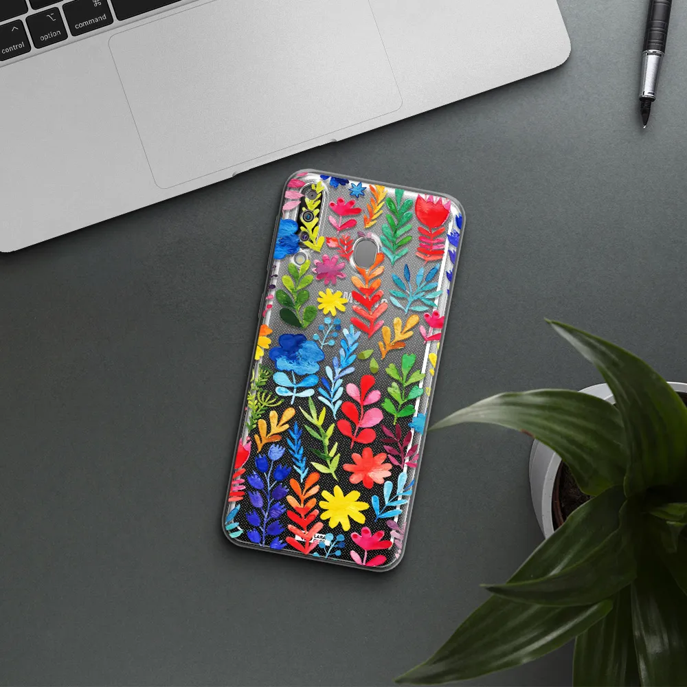 Colorful Watercolor Flowers Samsung M30 Clear TPU Case