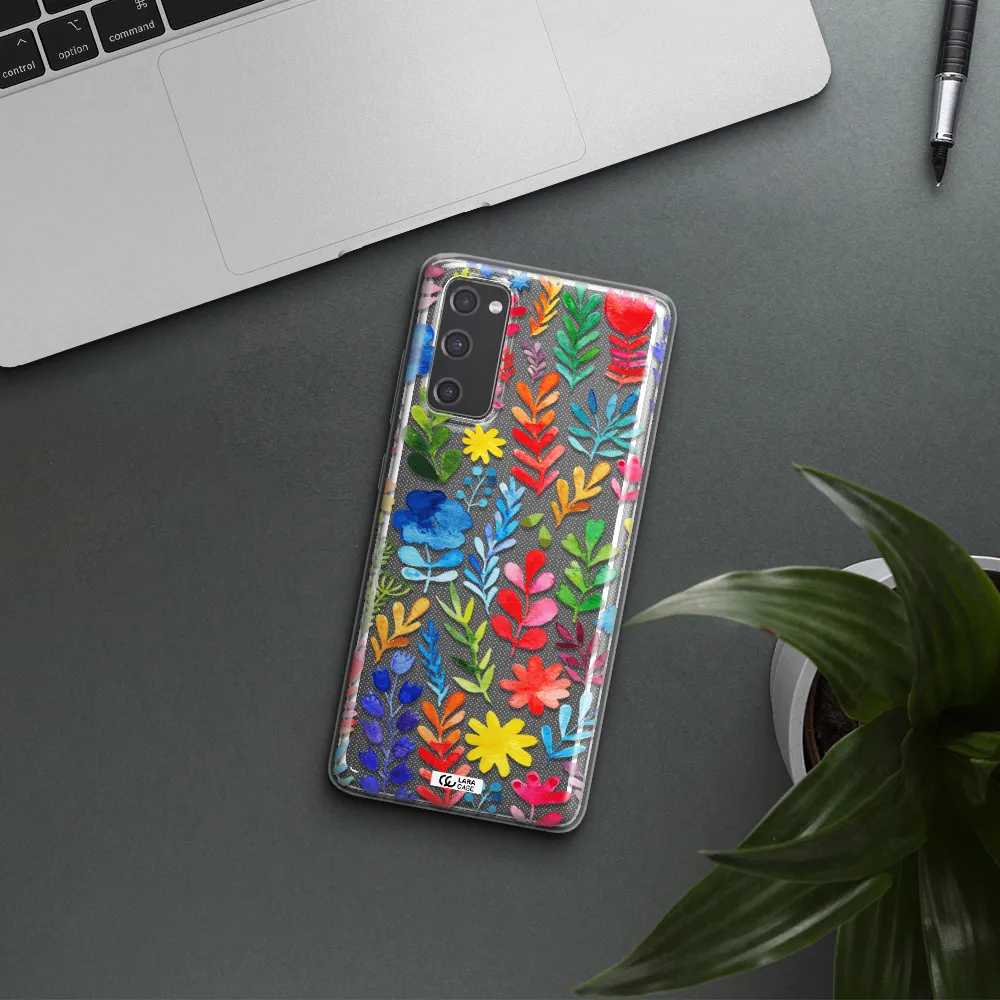 Colorful Watercolor Flowers Samsung S20 Fe Clear TPU Case