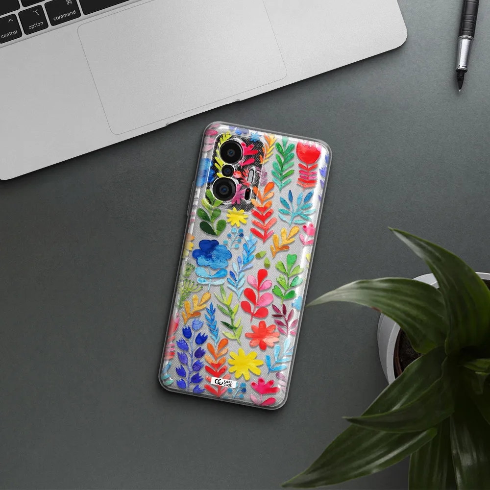 Colorful Watercolor Flowers Xiaomi 11T Clear Tpu Case