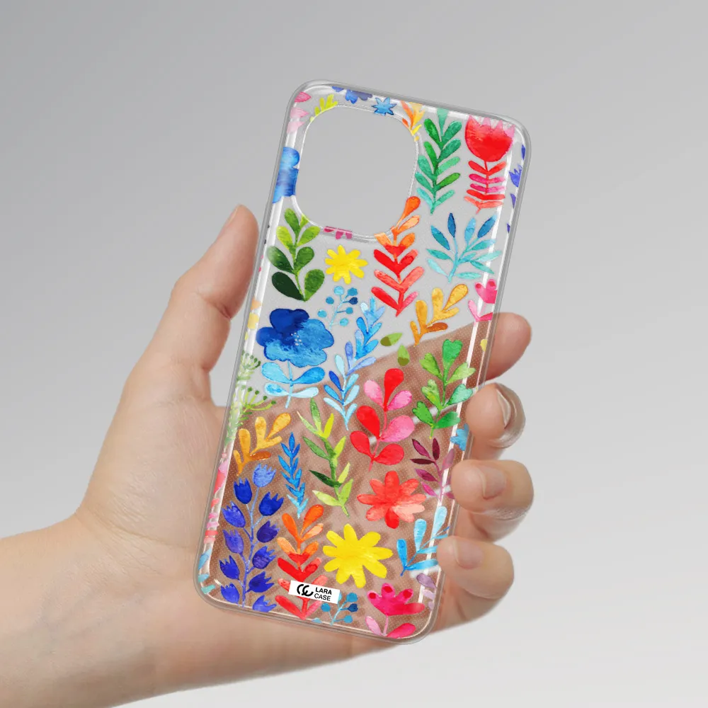Colorful Watercolor Flowers Xiaomi Mi 11 Clear TPU Case