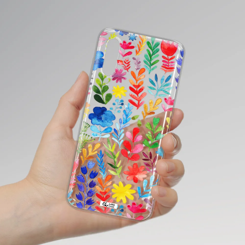 Colorful Watercolor Flowers Xiaomi Mi 9 Clear TPU Case