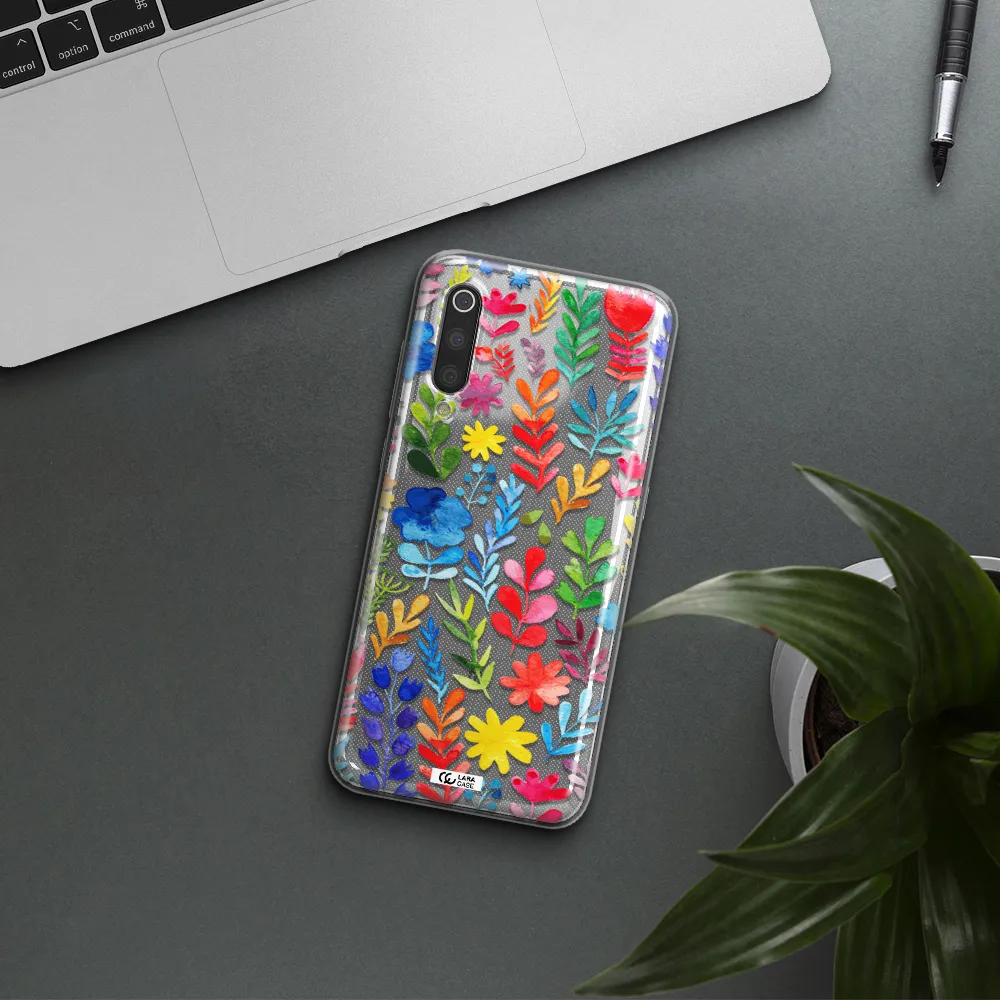 Colorful Watercolor Flowers Xiaomi Mi 9 Clear TPU Case