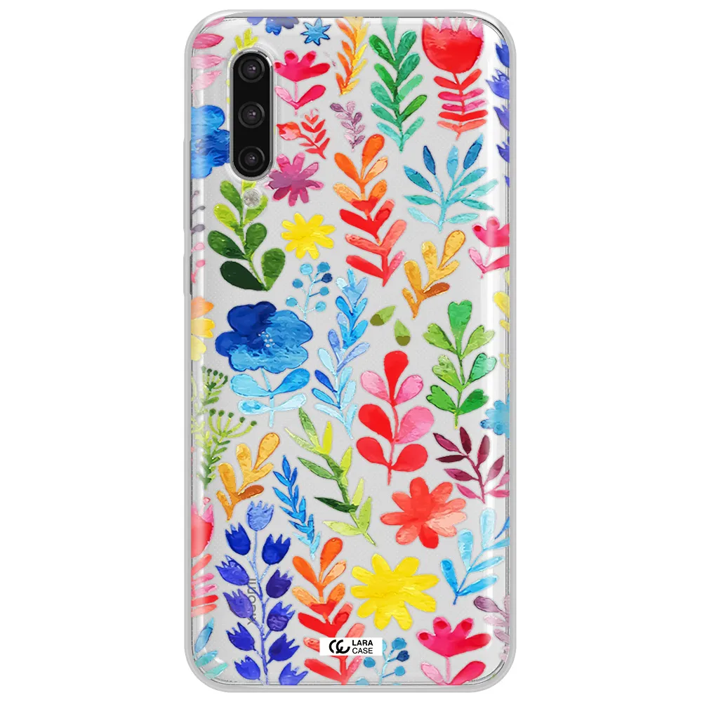 Colorful Watercolor Flowers Xiaomi Mi 9 Lite Clear Tpu Case