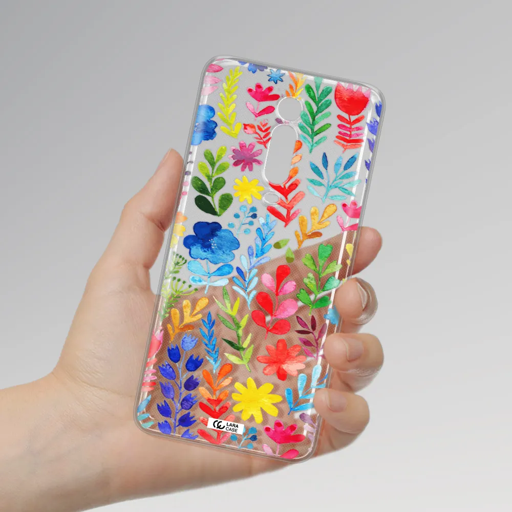Colorful Watercolor Flowers Xiaomi Mi 9T Clear TPU Case
