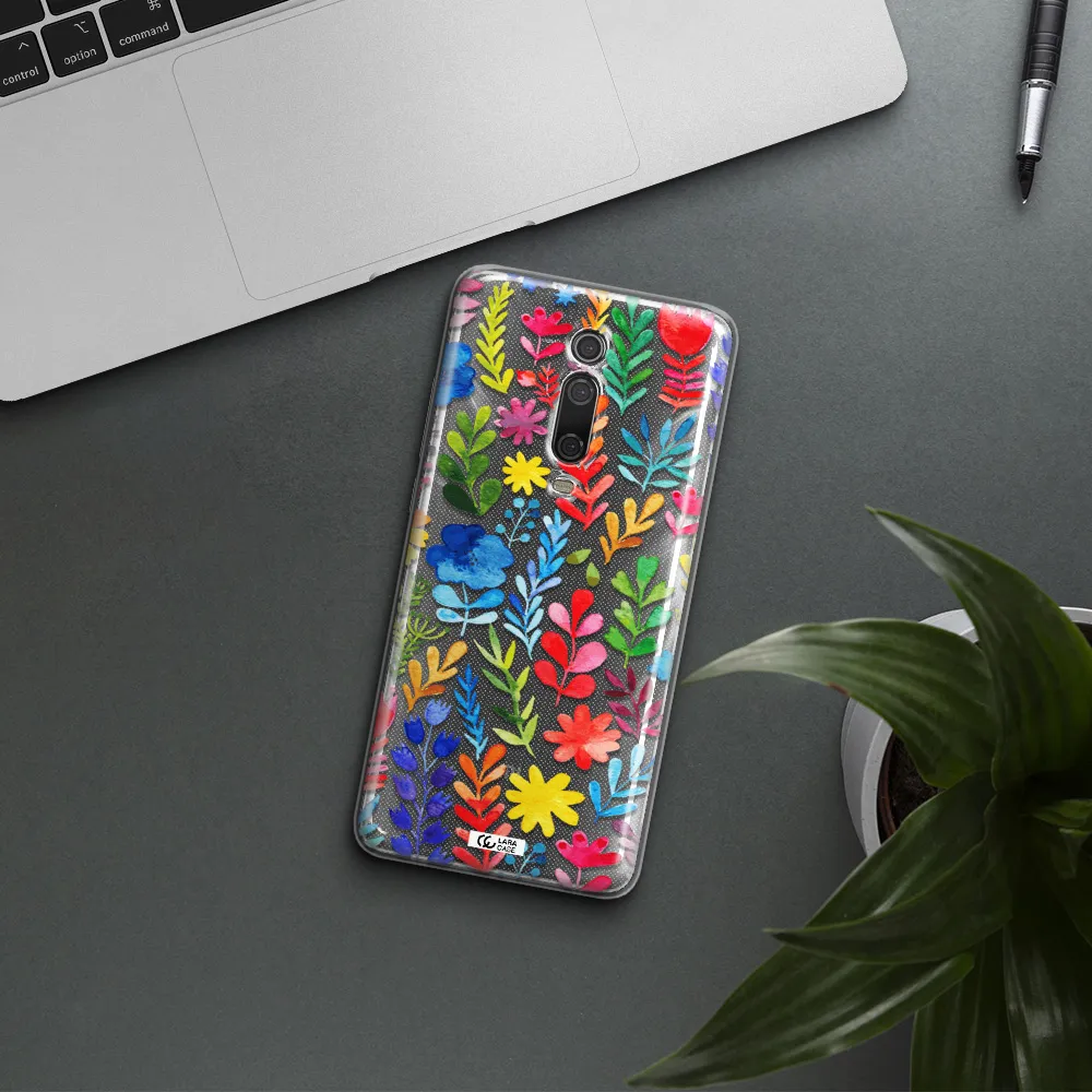 Colorful Watercolor Flowers Xiaomi Mi 9T Clear TPU Case
