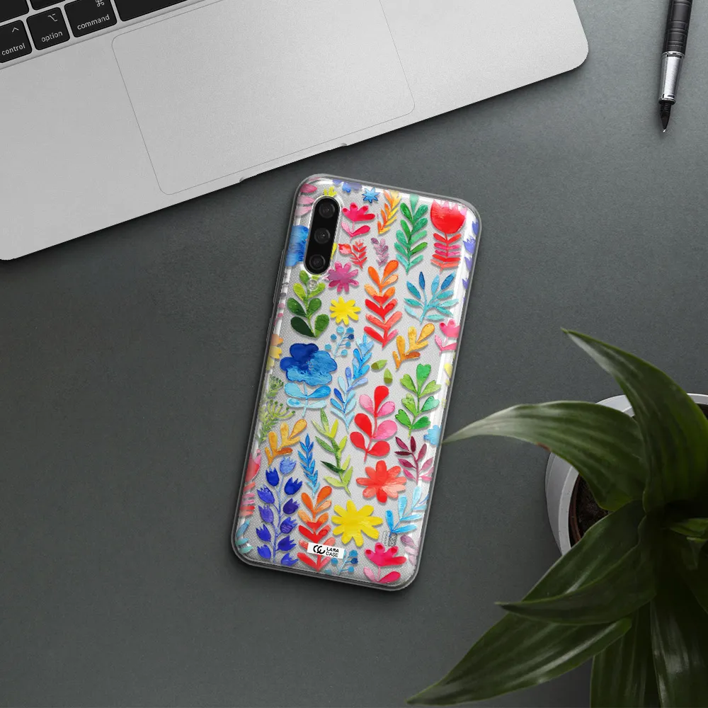 Colorful Watercolor Flowers Xiaomi Mi A3 Clear Tpu Case