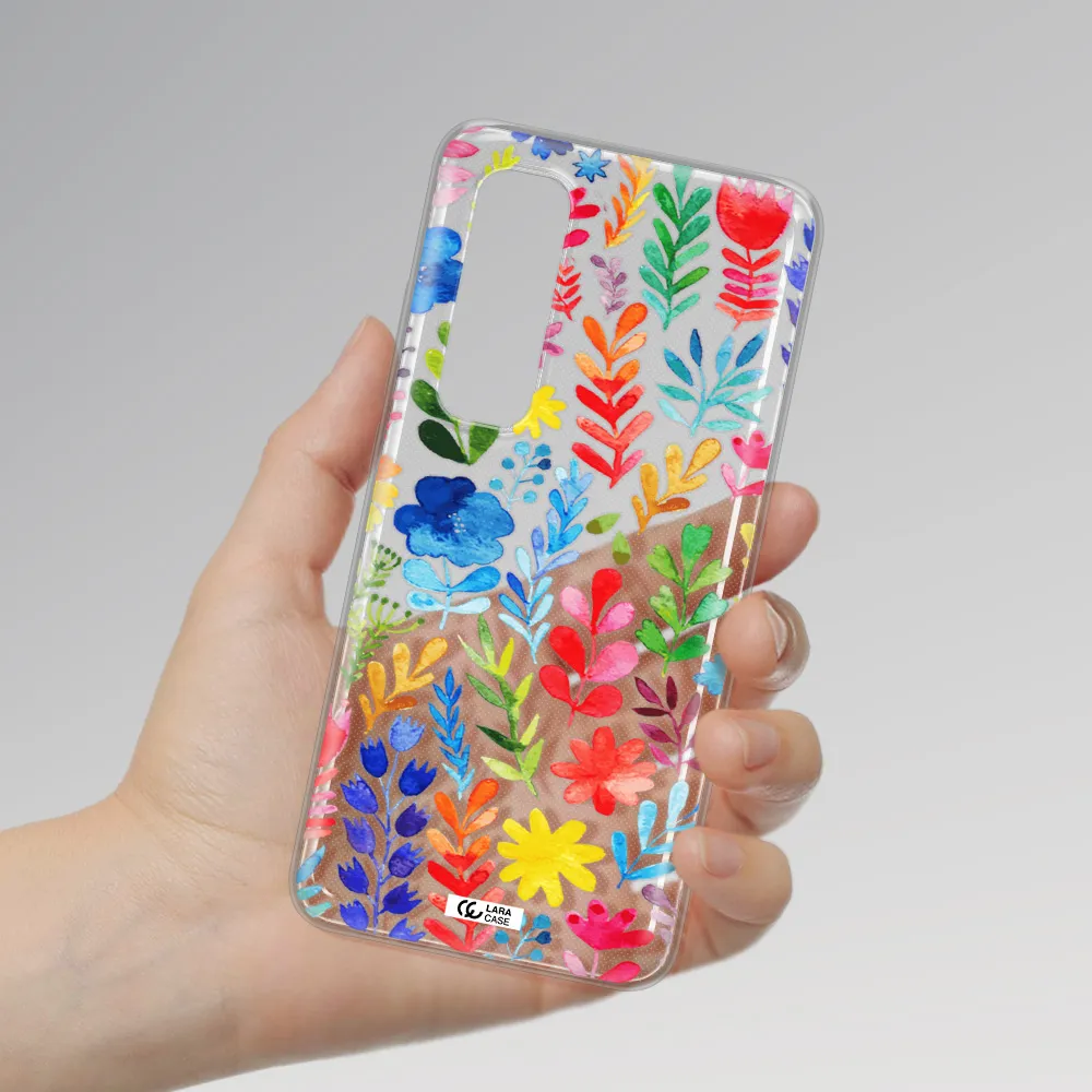 Colorful Watercolor Flowers Xiaomi Mi Note 10 Lite Clear TPU Case