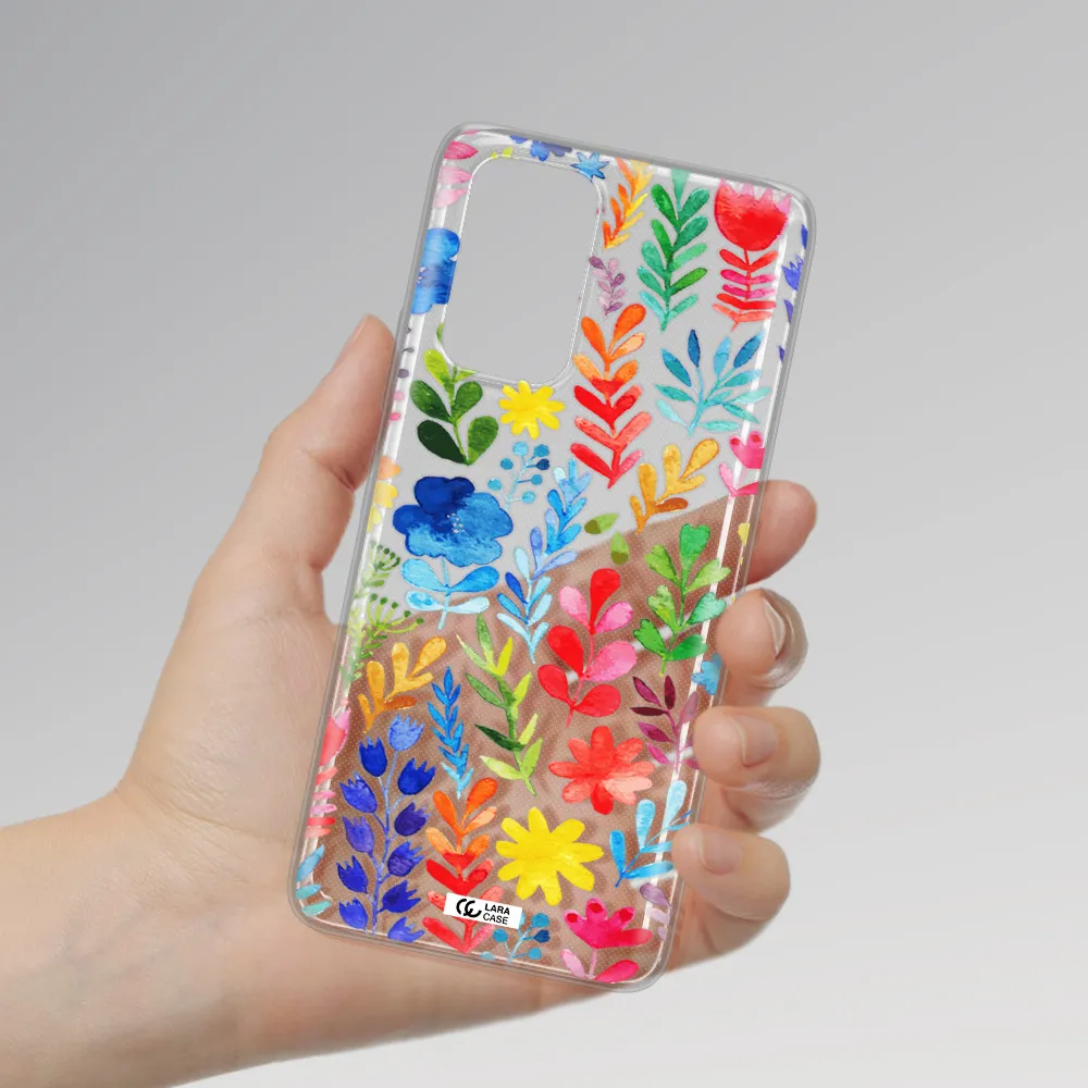 Colorful Watercolor Flowers Xiaomi Note 10 Pro Clear TPU Case