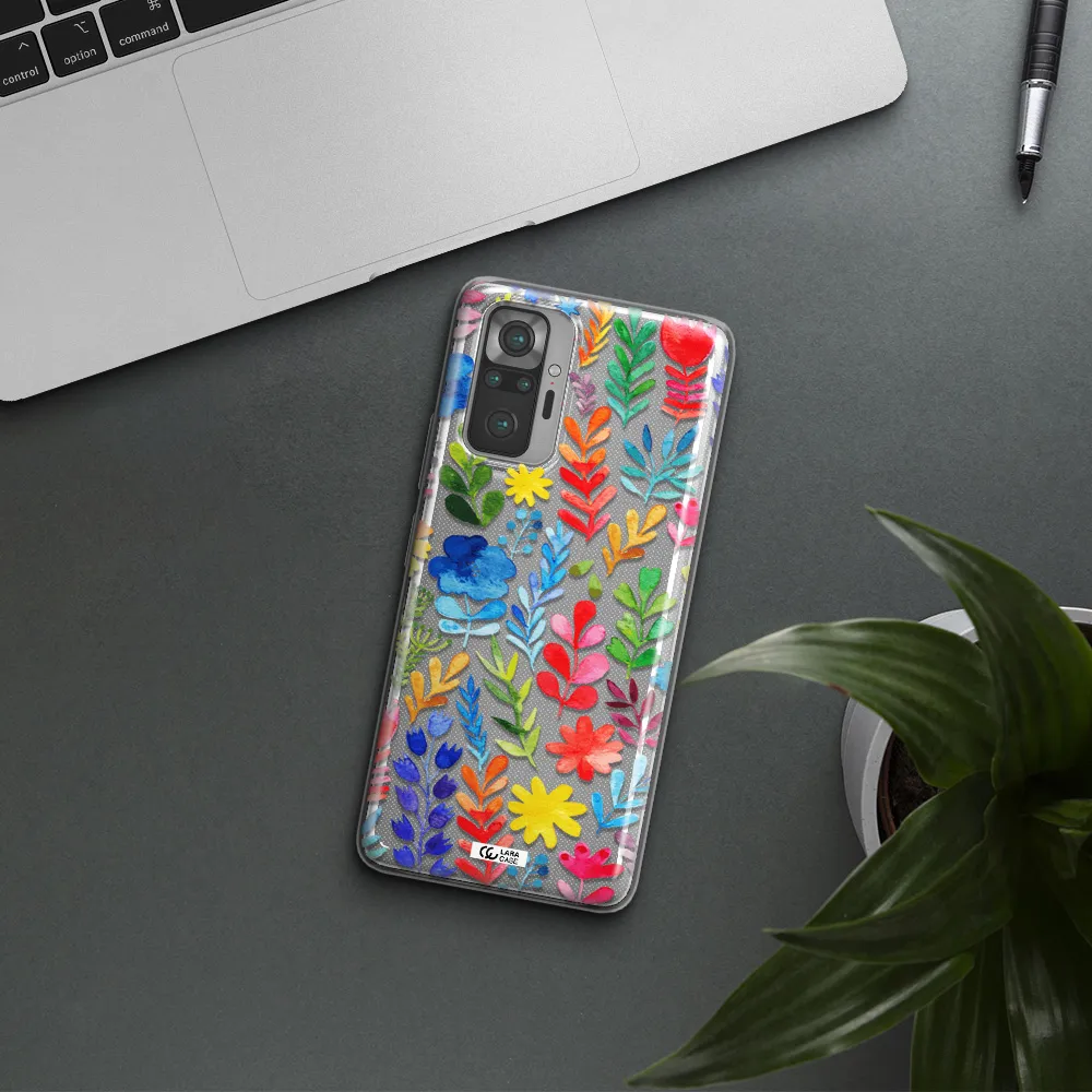 Colorful Watercolor Flowers Xiaomi Note 10 Pro Clear TPU Case