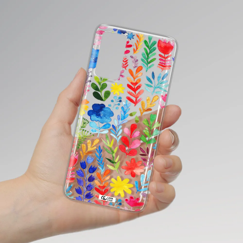 Colorful Watercolor Flowers Xiaomi Note 11 Pro Clear TPU Case