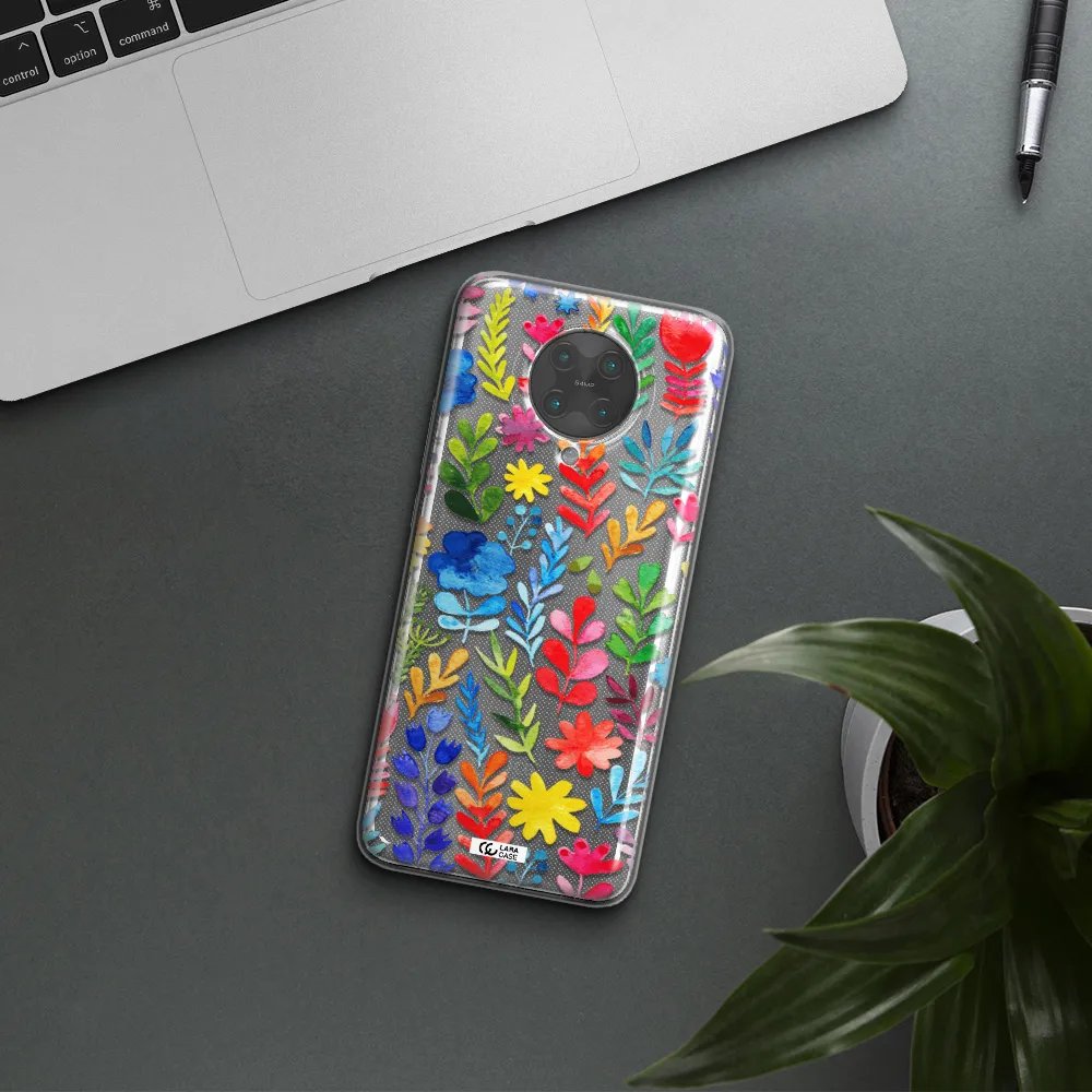 Colorful Watercolor Flowers Xiaomi Poco F2 Pro Clear TPU Case
