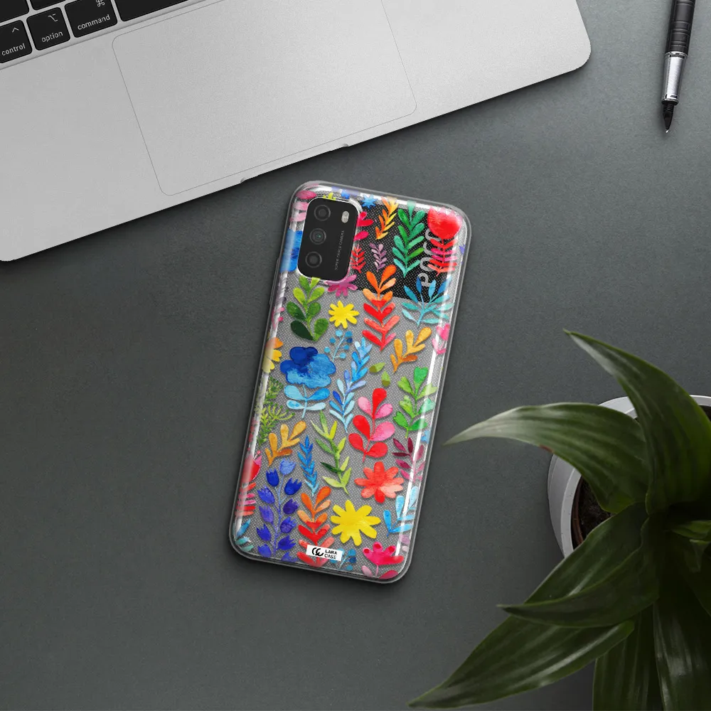 Colorful Watercolor Flowers Xiaomi Poco M3 Clear TPU Case