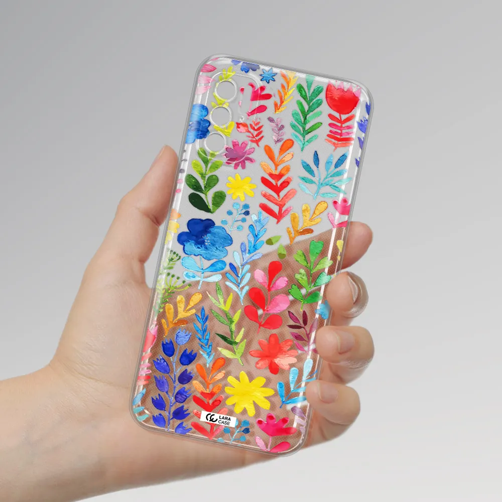 Colorful Watercolor Flowers Xiaomi Poco M3 Pro Clear Tpu Case