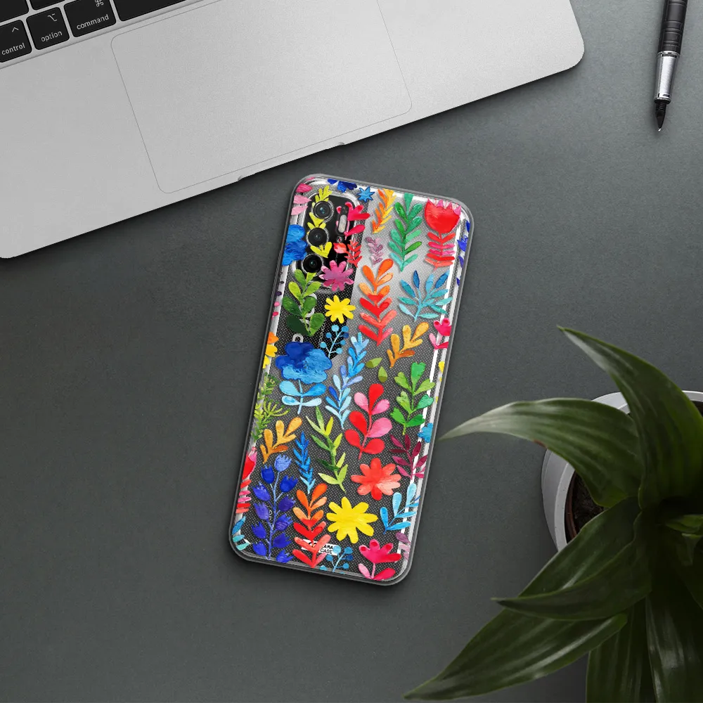 Colorful Watercolor Flowers Xiaomi Poco M3 Pro Clear Tpu Case