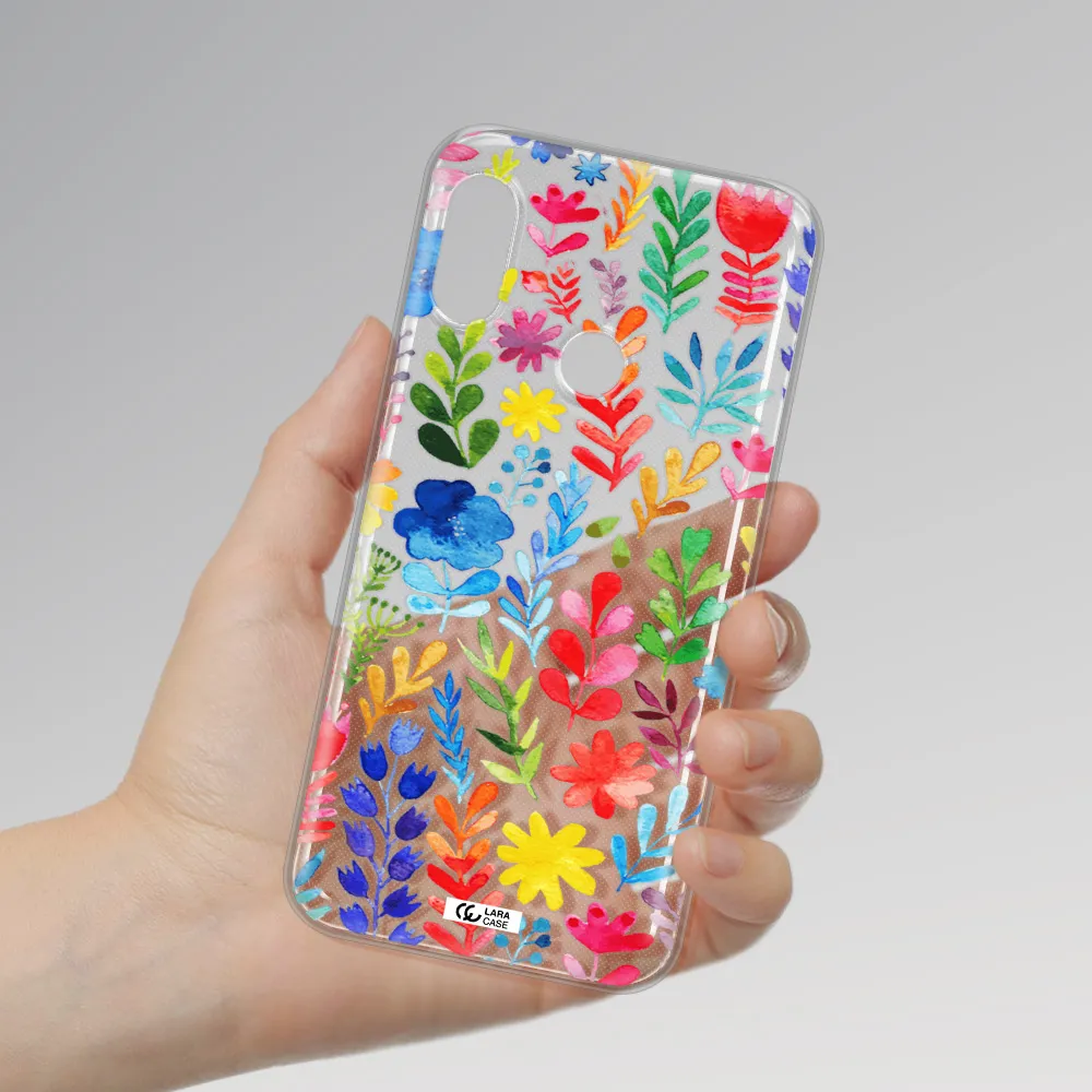 Colorful Watercolor Flowers Xiaomi Redmi 6 Pro Clear TPU Case