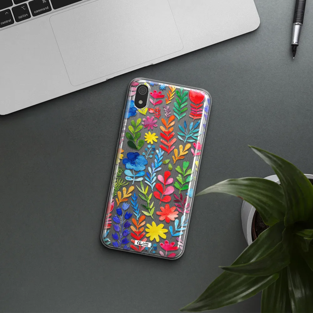 Colorful Watercolor Flowers Xiaomi Redmi 7A Clear TPU Case