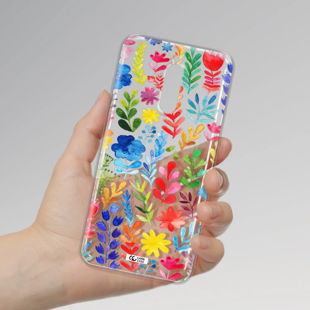 Colorful Watercolor Flowers Xiaomi Redmi 8 Clear Tpu Case