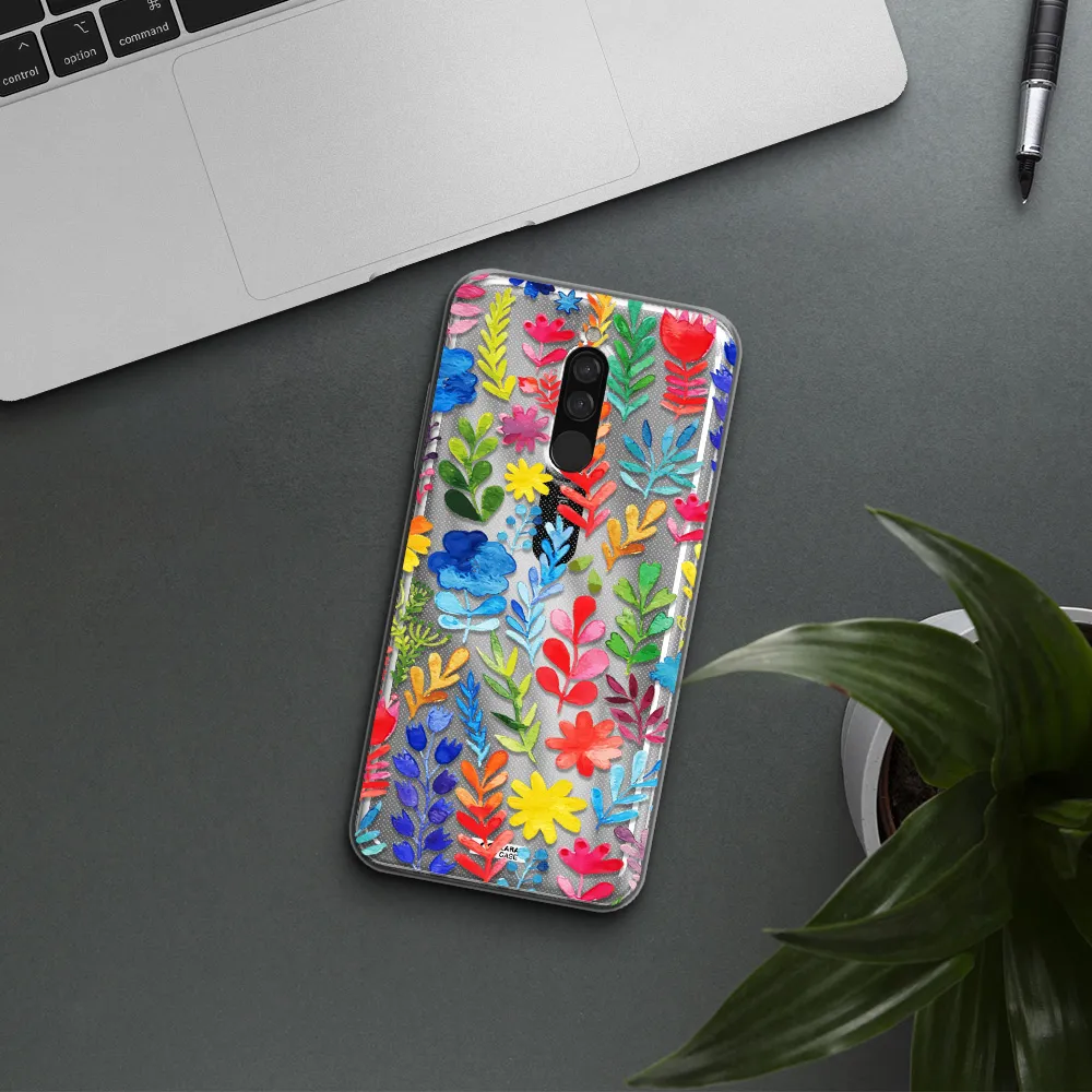 Colorful Watercolor Flowers Xiaomi Redmi 8 Clear Tpu Case