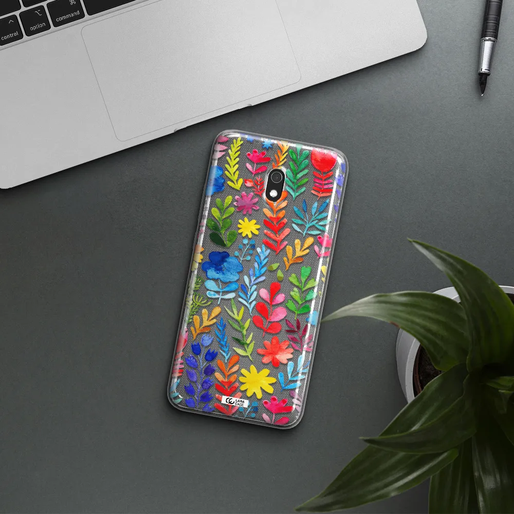 Colorful Watercolor Flowers Xiaomi Redmi 8A Clear TPU Case