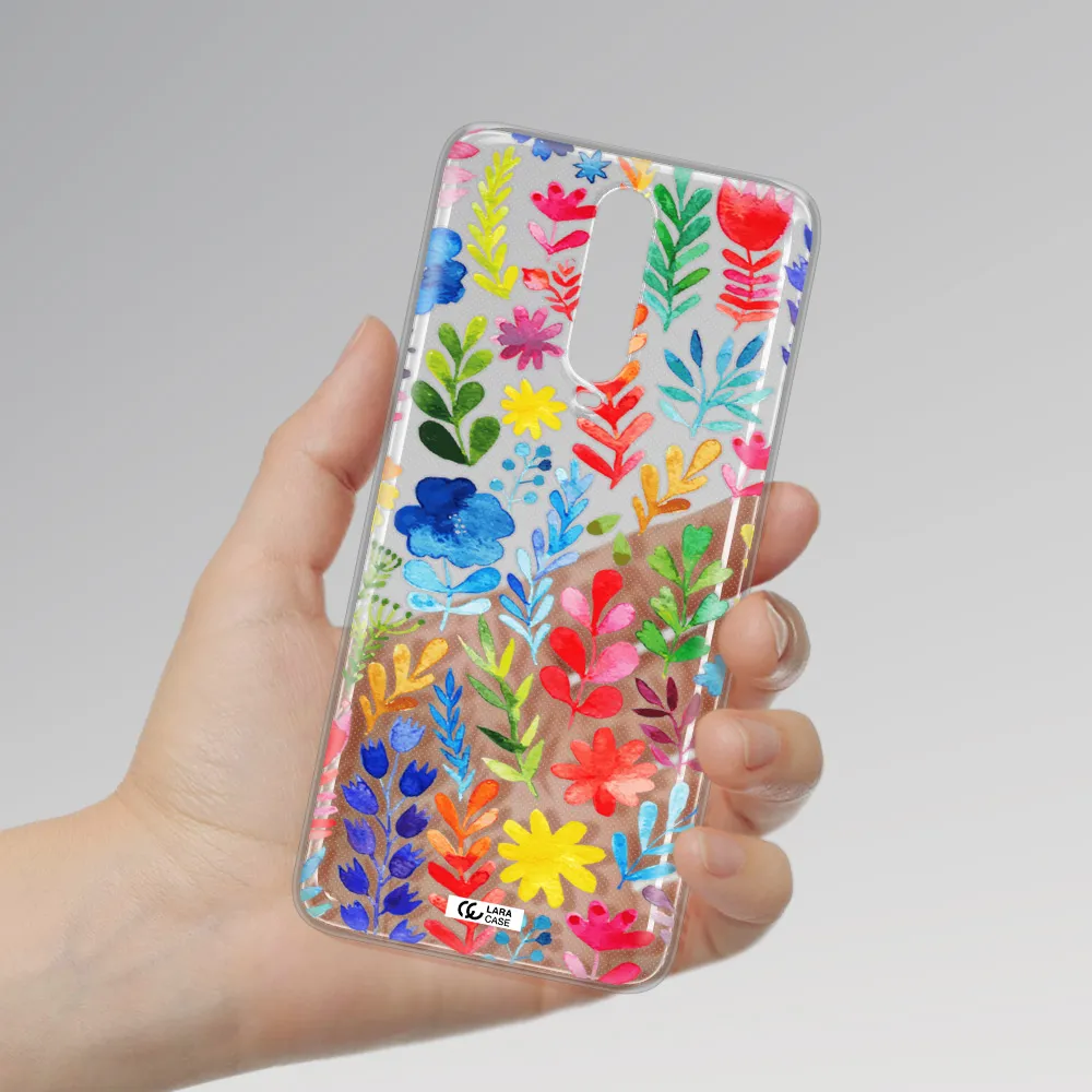 Colorful Watercolor Flowers Xiaomi Redmi K30 Clear TPU Case