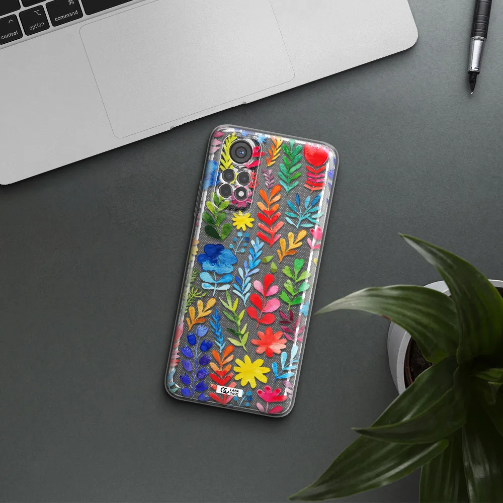 Colorful Watercolor Flowers Xiaomi Redmi Note 11S Clear Tpu Case