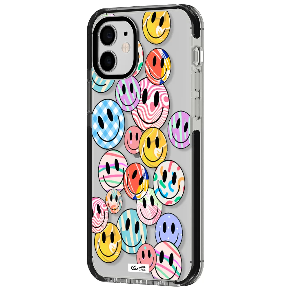 Colorful Smile Apple iPhone 11 impact black border Case