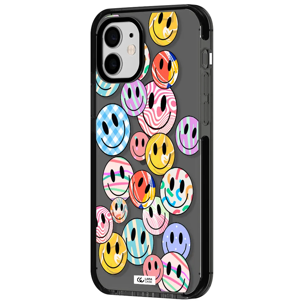 Colorful Smile Apple iPhone 11 impact Smoke Black Case