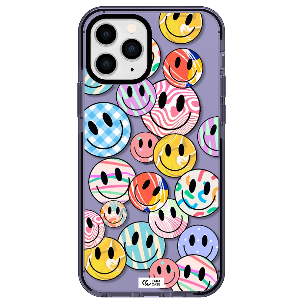 Colorful Smile Apple iPhone 11 pro impact Lilac Case