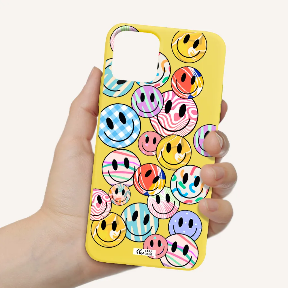 Colorful Smile Apple iPhone 11 pro max Silicone canary yellow Case