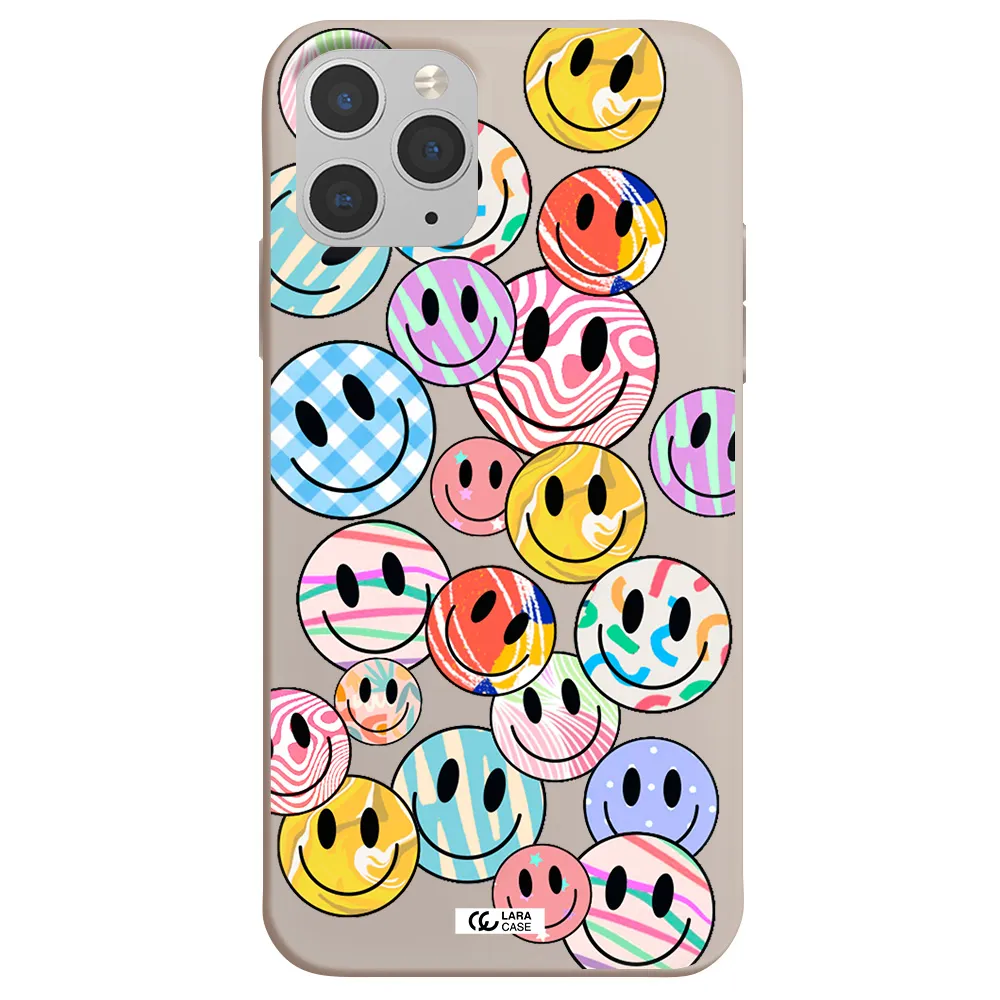 Colorful Smile Apple iPhone 11 pro max Silicone Stone Case