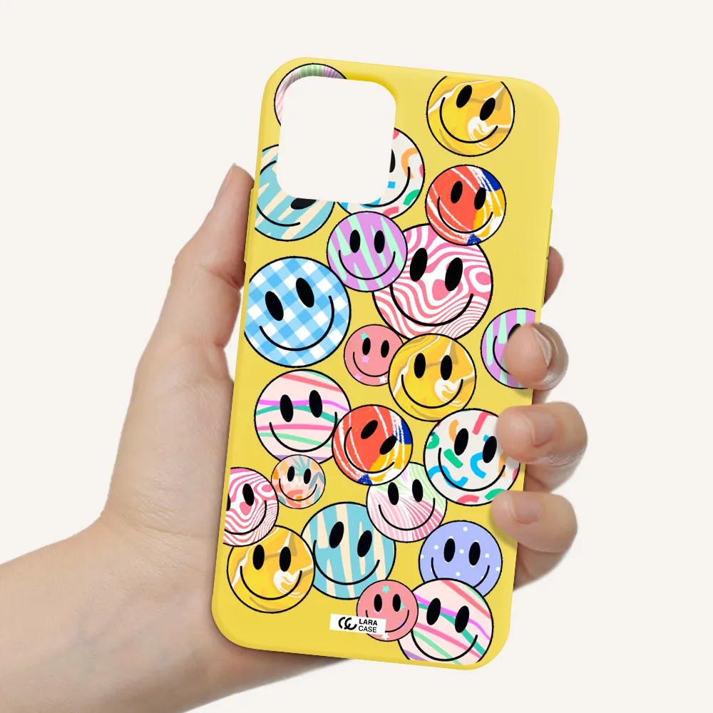 Colorful Smile Apple iPhone 11 pro Silicone canary yellow Case