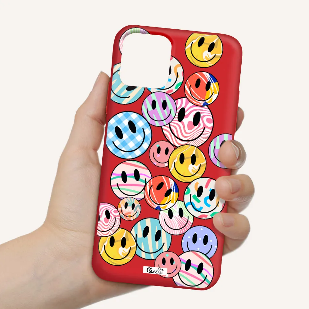 Colorful Smile Apple iPhone 11 pro Silicone Imperial Red Case