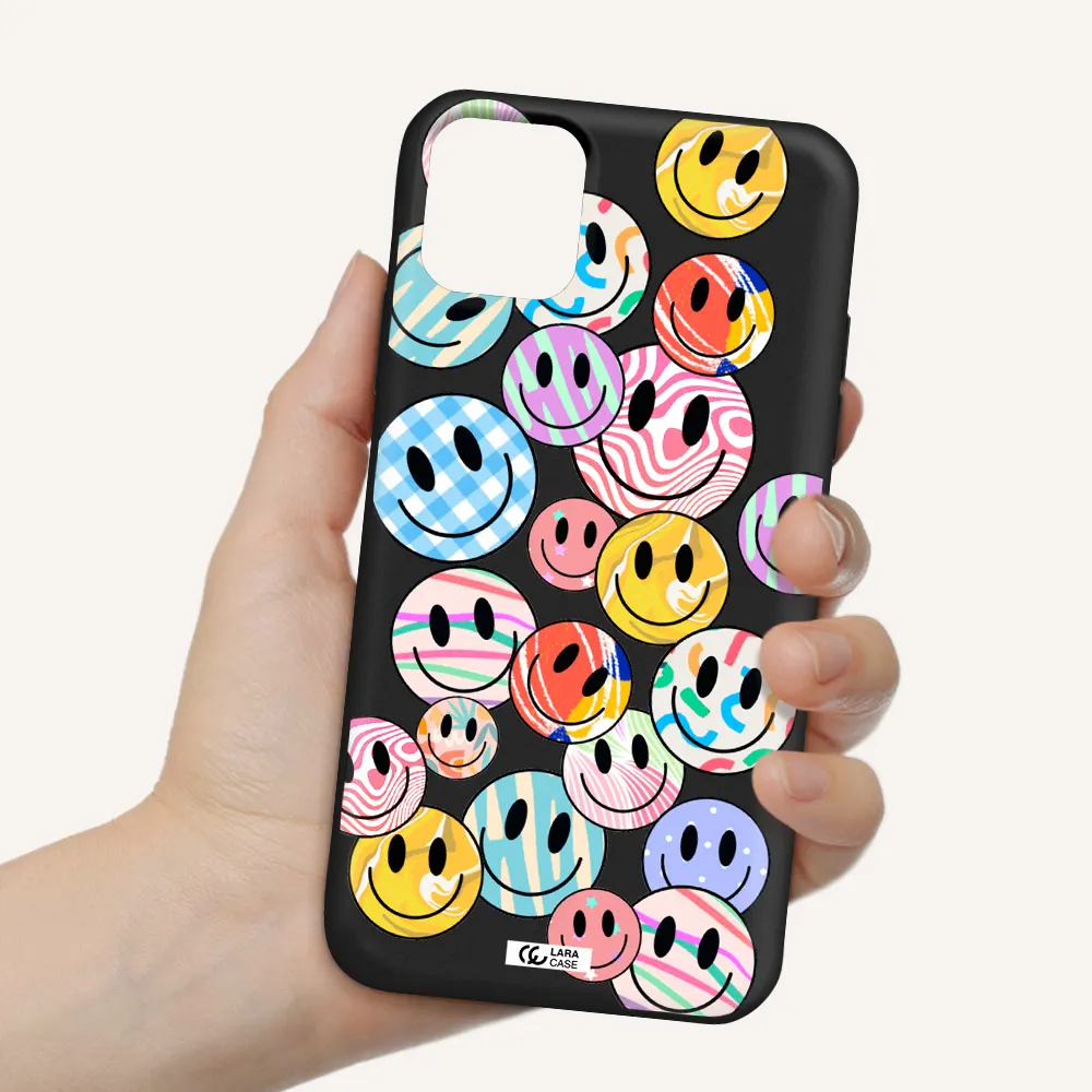 Colorful Smile Apple iPhone 11 Silicone black Case