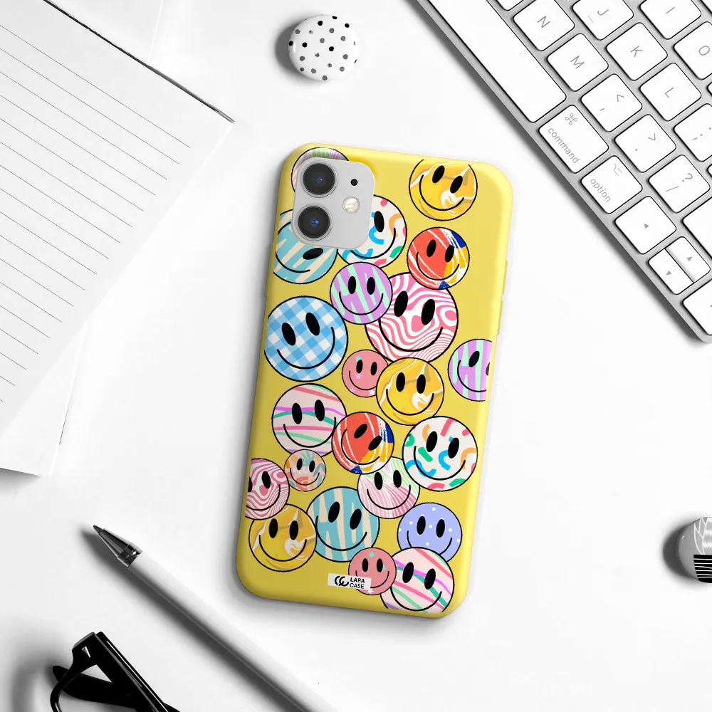 Colorful Smile Apple iPhone 11 Silicone canary yellow Case