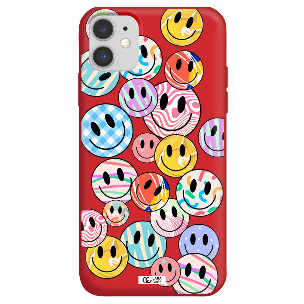 Colorful Smile Apple iPhone 11 Silicone Imperial Red Case