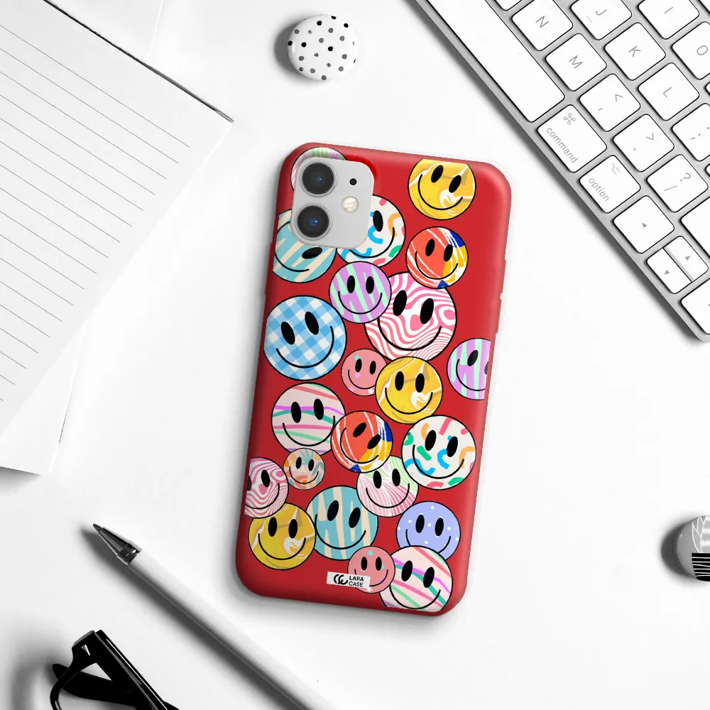 Colorful Smile Apple iPhone 11 Silicone Imperial Red Case
