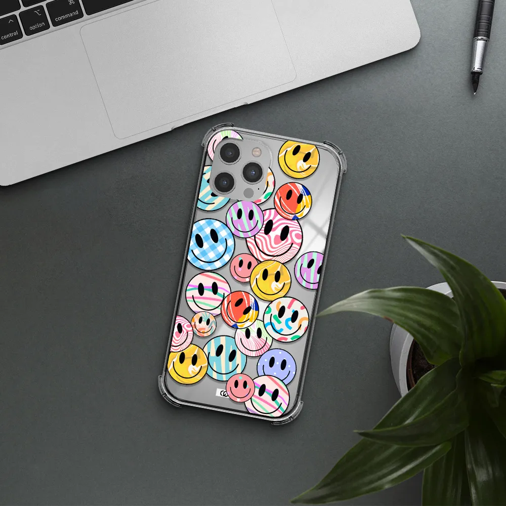 Colorful Smile Apple iPhone 12 pro Clear PC Case