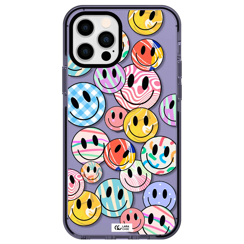 Colorful Smile Apple iPhone 12 pro impact Lilac Case